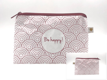 Laden Sie das Bild in den Galerie-Viewer, Be happy | Zipptäschchen div. Farben